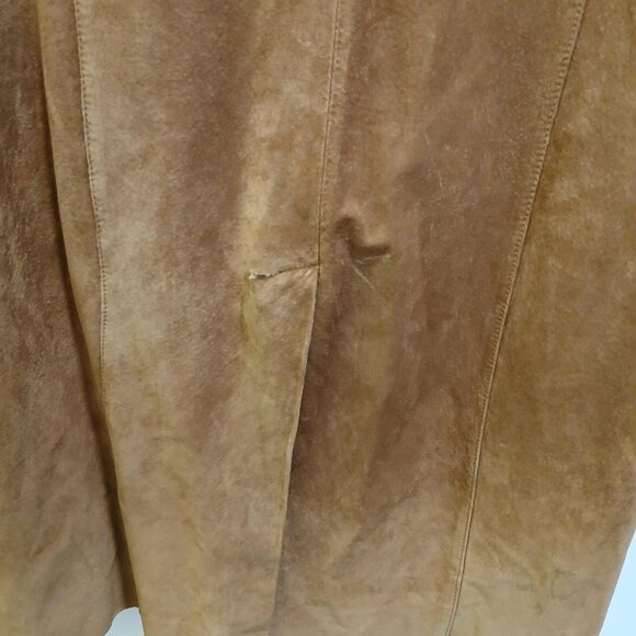 MODERN ESSENTIALS SUEDE LEATHER MID-LENGTH COAT - Picture 5 of 12